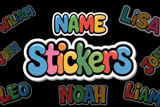design print ready tag label name sticker