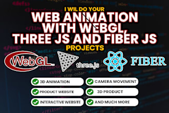 devlope web animation with webgl, three js and fiber js