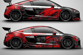 make a car wrap design, vehicle wrap design, van wrap design
