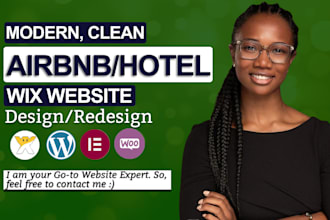 design a hotel booking, airbnb, or vacation rental website on wix or lodgify