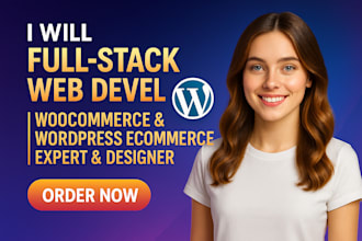 fullstack web developer woocommerce wordpress ecommerce expert designer