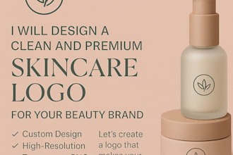 design clean and premium skincare logo for your beauty brand