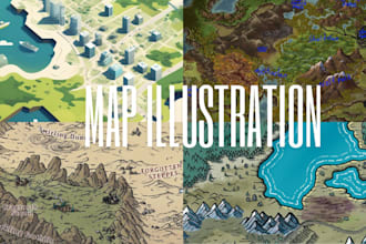 design fantasy map vector map dnd illustration city map event map isometric map