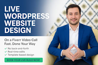 build your wordpress website live on a fiverr video call