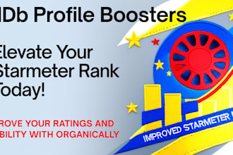 promote your imdb profile to improve starmeter rank, movie rating