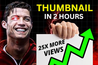 create eye catching clickbait youtube thumbnails in 2hrs that are eye catching