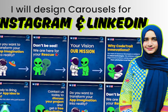design instagram carousels and linkedin carousels