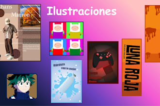 te ayudo haciéndote tu logo, ilustraciones, carteles y más