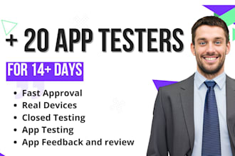 provide 12 testers or 20 app testers for google play console closed testing app