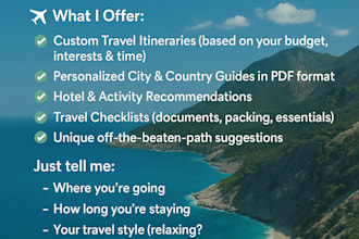 plan your perfect trip with personalized itineraries