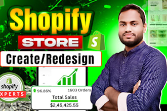 design or redesign shopify ecommerce website or dropshipping store