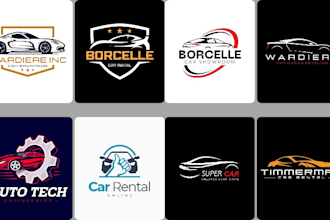 design a powerful and modern car logo for your own business