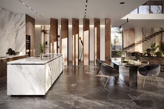 remodel 3d modern house apartment building, residence,villa render,2d floor plan
