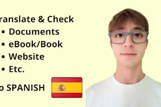 translate your book or documents to spanish