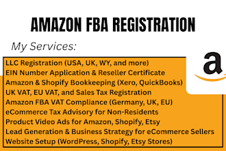 get US llc for amazon fba amazon registration ecommerce llc setup amazon