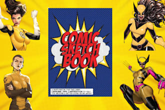 create a comic book, comic book art, superhero comic book illustration