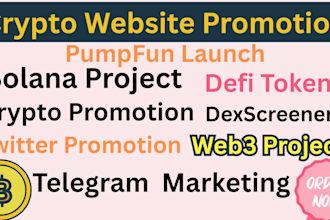 crypto solana memecoin website tokens web3 telegram marketing twitter promotion
