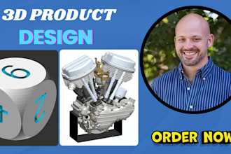 design precise 3d cad models, slt files for product prototyping and 3d printing