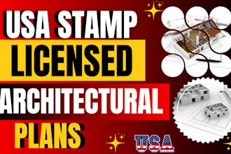 do architectural drawing stamped and sealed mep floor plan city permit in USA