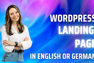 design a responsive landing page or wordpress website or webseite wordpress