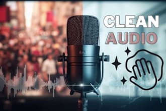 clean audio, remove noise, echo, clicks, and enhance clarity