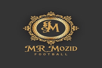 design a luxury letter logo with elegant gold monogram