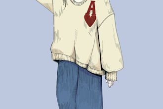 draw you any person or character in a unique manhwa style