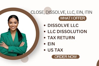 dissolve USA llc in any state, dissolve corporation, llc tax, ownership change