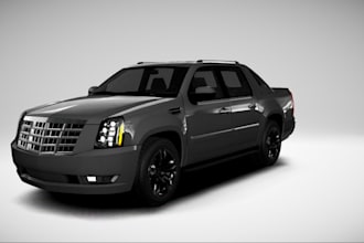 high detailed 3d car model, pickup truck, gtav fivem, product animation,body kit