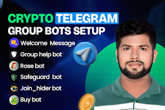 setup telegram bots for your crypto  telegram community group