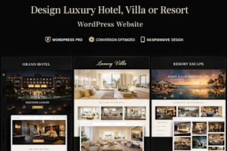 create luxury hotel  wordpress website