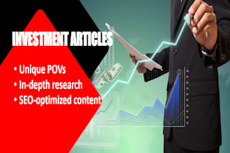 write research backed stock market and investment articles