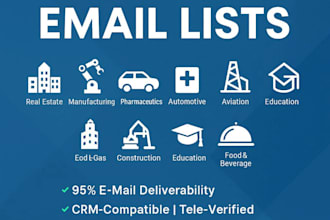 provide industry wise business lists with decision makers and technology users