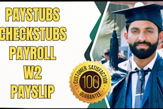prepare paystubs, w2, pay check and payroll slip