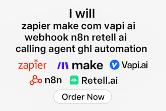 zapier make com vapi ai webhook n8n retell ai calling agent ghi automation
