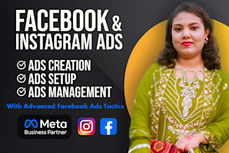 setup, manage fb instagram ads campaign with my advanced facebook ads tactics