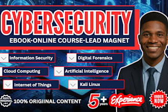 write ebook on cybersecurity, digital forensics, cloud computing, kali linux