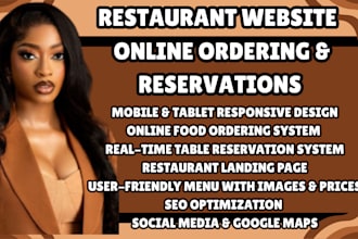 create a restaurant website with online food ordering and reservation system