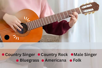 sing custom country song, country rock singer bluegrass americana male singer