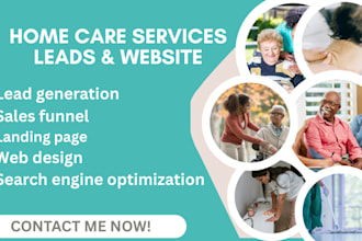 homecare leads website landing page elderly care health care personal care home
