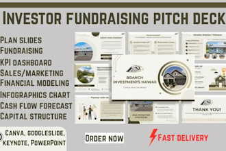 design data driven investor pitch deck, financial forecast cash flow analysis