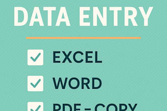 do accurate data entry or copy paste or file conversion