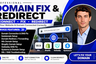 connect, fix, redirect domain, subdomain to wix, shopify, godaddy, google site