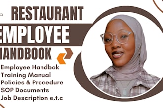 craft customized digital restaurants employee handbook sop training manual
