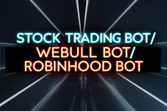 build profitable stock trading bot, robinhood, etoro bot, webull bot,crypto bot