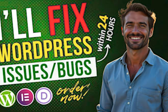fix all wordpress bugs errors css fix woocommerce elementor themes plugins code