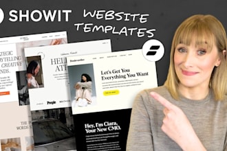 design redesign showit website, customize showit premium template showit website