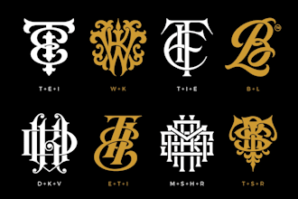 do western cattle brand, wordmark, monograms, and letter logo design for you