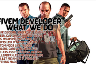 develop or fix your fivem server with premium scripts