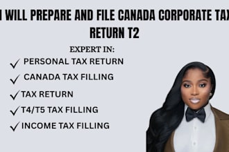 prepare and file canada corporate tax return t2